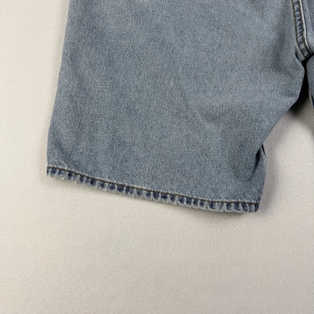 Vintage Levis 505 Mens Shorts Size 42 Distressed Light‎ Wash Blue Denim Sm Flaw